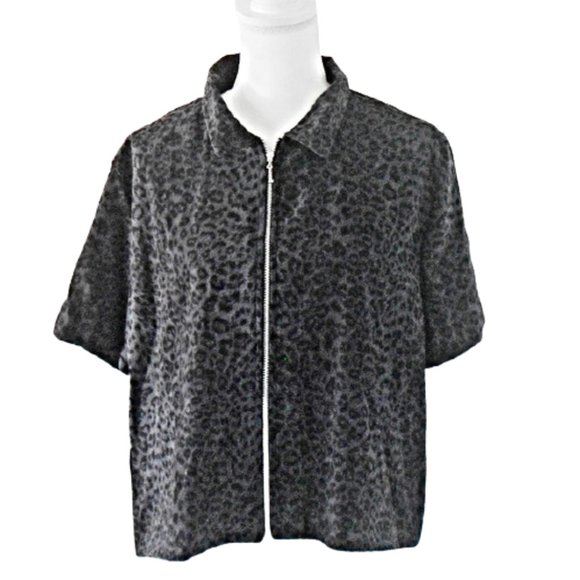 Christopher & Banks Gray Cheetah Dress Jacket - Picture 4 of 5